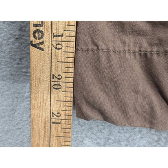 Izod Pants Womens Size 10 Brown Capri Wide Leg Slash Pockets 100% Cotton Boho - Picture 8 of 14